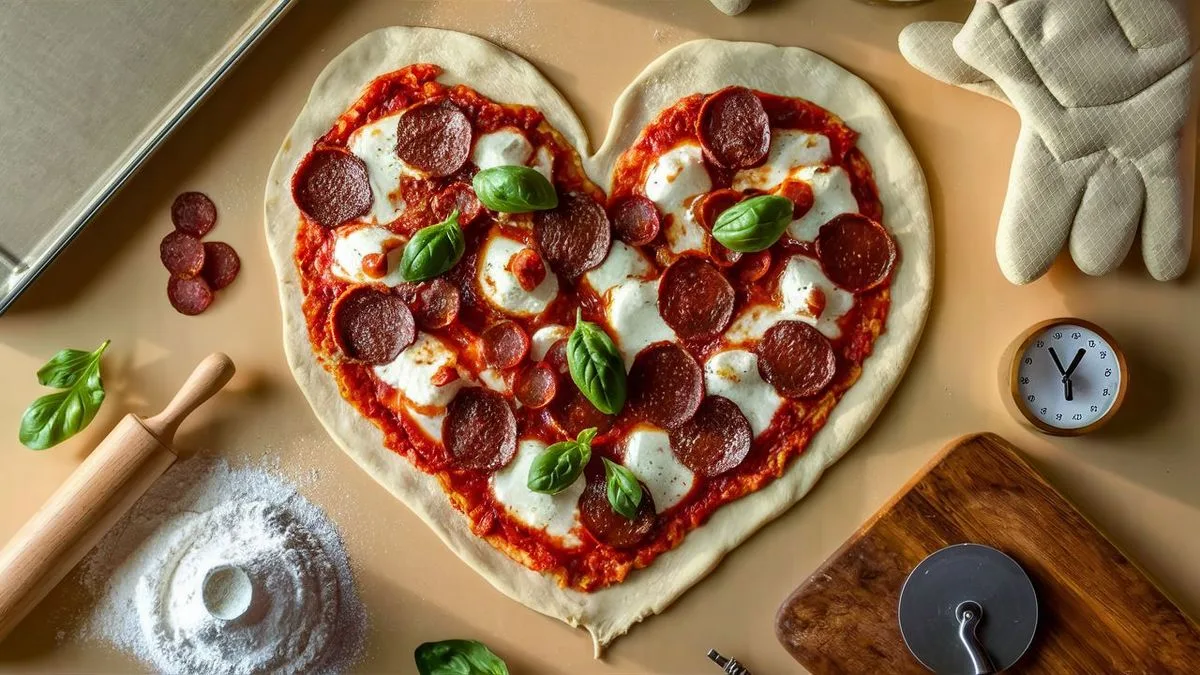 Szív alakú pizza recept